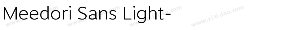 Meedori Sans Light字体转换